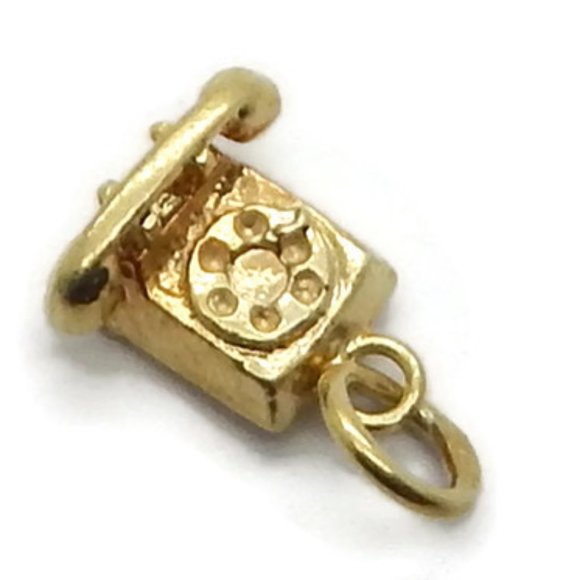 Jewelry - Telephone  Vintage  Pendant Charm 14k Yellow Gold